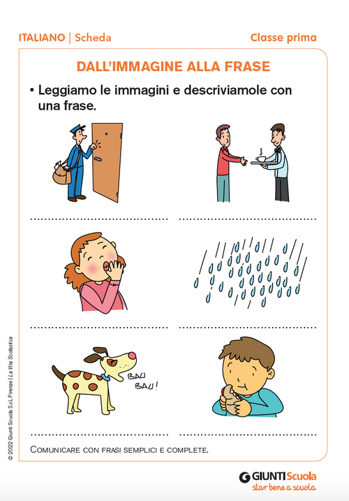 Dall'immagine alla frase | Giunti Scuola Dall'immagine alla frase | Giunti Scuola