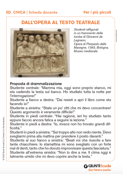 Dall'opera al testo teatrale | Giunti Scuola Dall'opera al testo teatrale | Giunti Scuola