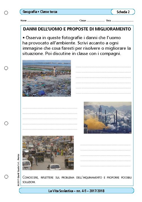 Danni dell'uomo e proposte di miglioramento | Giunti Scuola Danni dell'uomo e proposte di miglioramento | Giunti Scuola