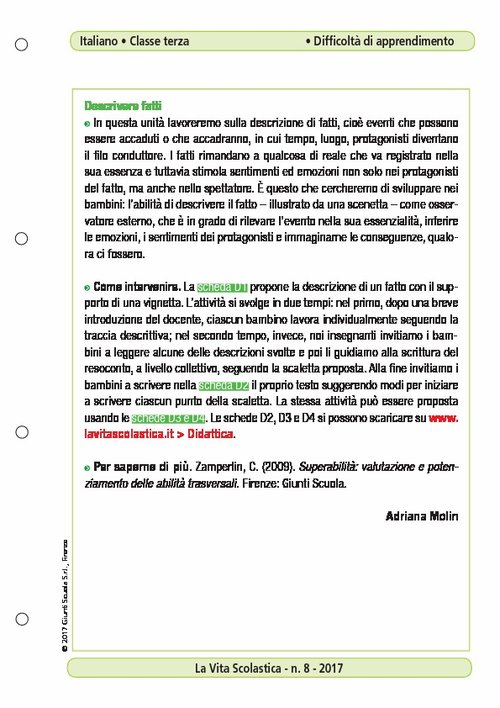 Descrivere fatti | Giunti Scuola Descrivere fatti | Giunti Scuola