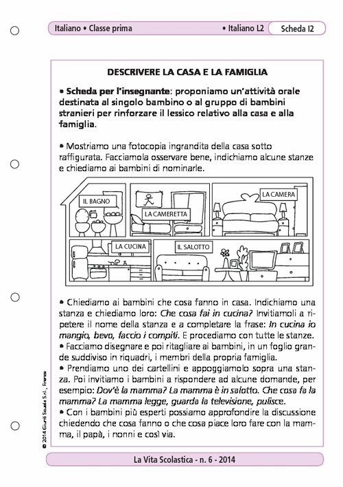 Descrivere la casa e la famiglia | Giunti Scuola