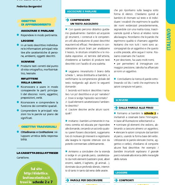 Schema Per Descrivere Un Ambiente Descrivere un ambiente | Giunti Scuola