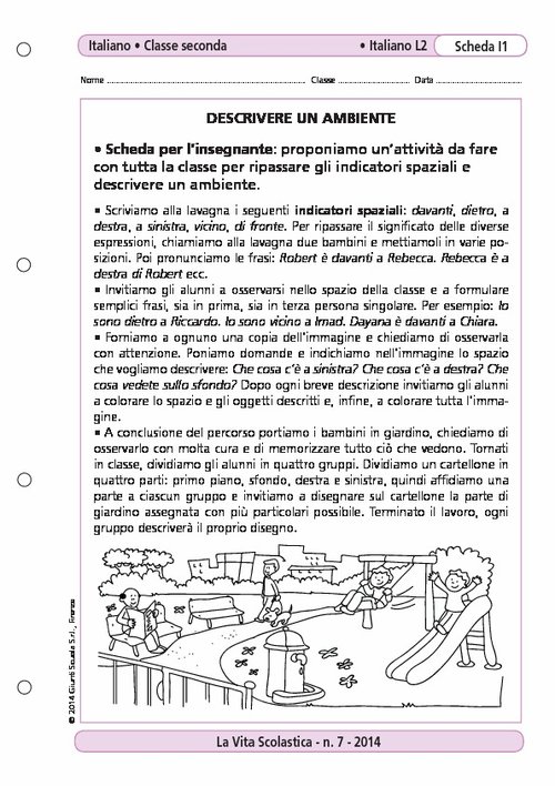 Descrivere un ambiente | Giunti Scuola Descrivere un ambiente | Giunti Scuola