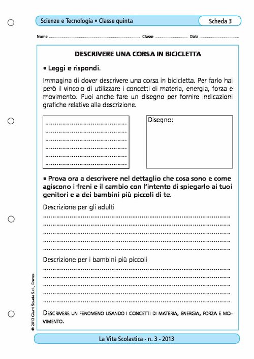 Descrivere una corsa in bicicletta | Giunti Scuola Descrivere una corsa in bicicletta | Giunti Scuola