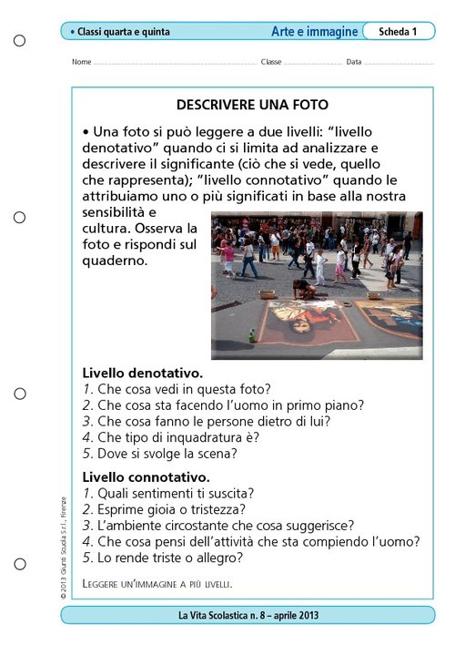Descrivere una foto | Giunti Scuola Descrivere una foto | Giunti Scuola