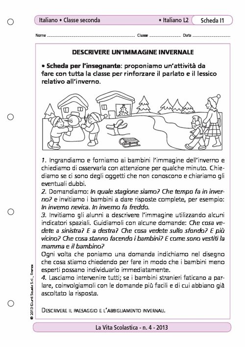 Descrivere un'immagine invernale | Giunti Scuola Descrivere un'immagine invernale | Giunti Scuola