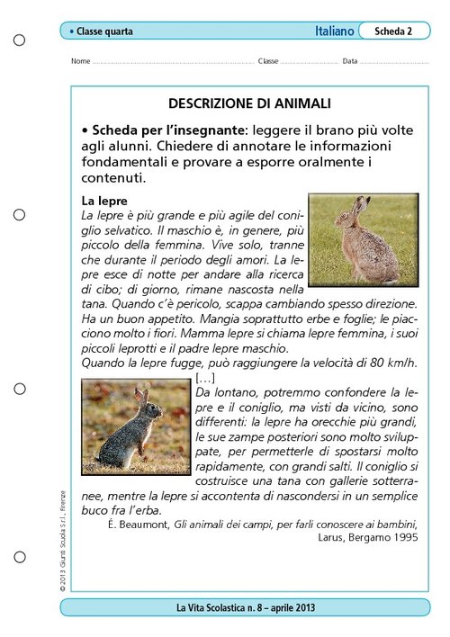 Descrizione di animali | Giunti Scuola Descrizione di animali | Giunti Scuola
