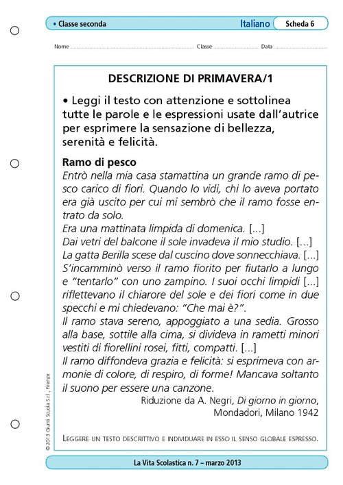 Descrizione di primavera/1 | Giunti Scuola Descrizione di primavera/1 | Giunti Scuola
