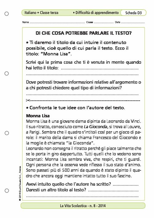 Di che cosa potrebbe parlare il testo? | Giunti Scuola Di che cosa potrebbe parlare il testo? | Giunti Scuola