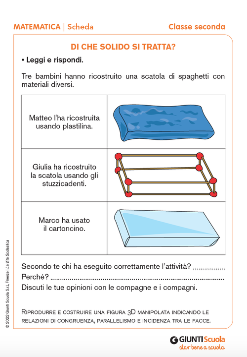 Di che solido si tratta | Giunti Scuola Di che solido si tratta | Giunti Scuola