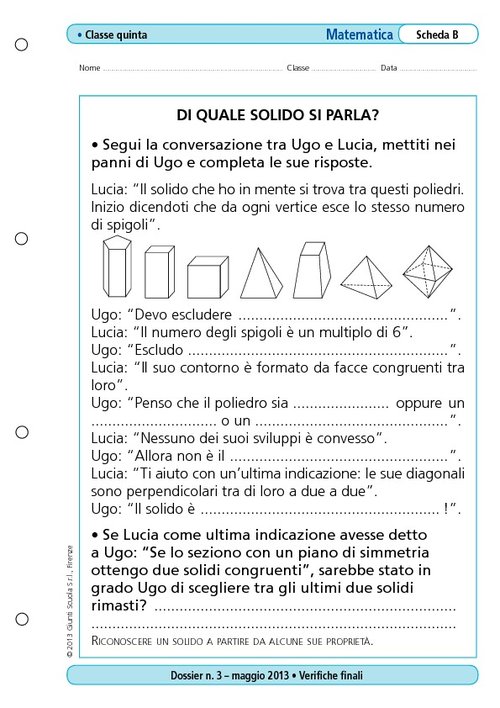 Di quale solido si parla? | Giunti Scuola Di quale solido si parla? | Giunti Scuola