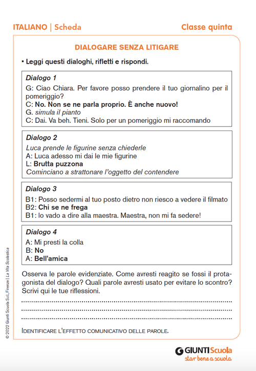 Dialogare senza litigare | Giunti Scuola Dialogare senza litigare | Giunti Scuola