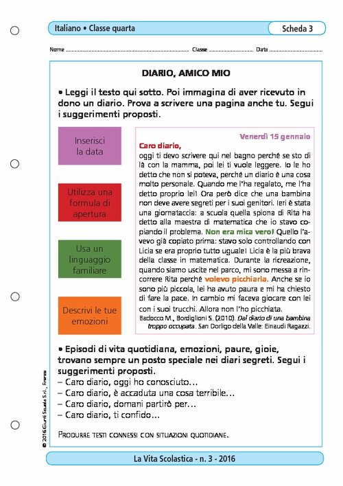 Diario, amico mio | Giunti Scuola Diario, amico mio | Giunti Scuola