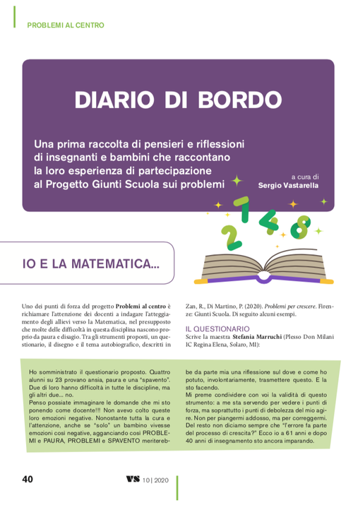 DIARIO SCUOLA PRIMARIA RICCIA: MATEMATICA AL VOLO CLASSI SECONDE