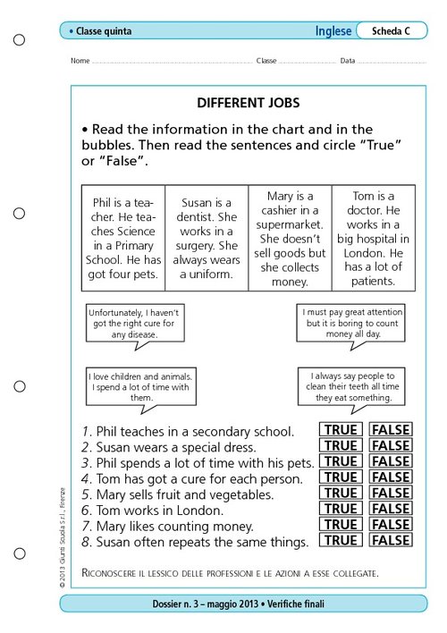 Different jobs | Giunti Scuola Different jobs | Giunti Scuola