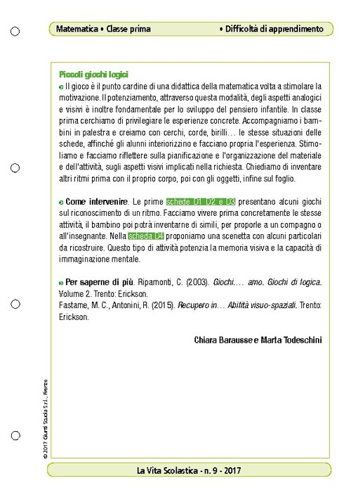 Differenze di apprendimento – Matematica: Giochi logici | Giunti Scuola Differenze di apprendimento – Matematica: Giochi logici | Giunti Scuola