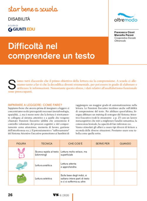 Difficoltà nel comprendere un testo | Giunti Scuola Difficoltà nel comprendere un testo | Giunti Scuola