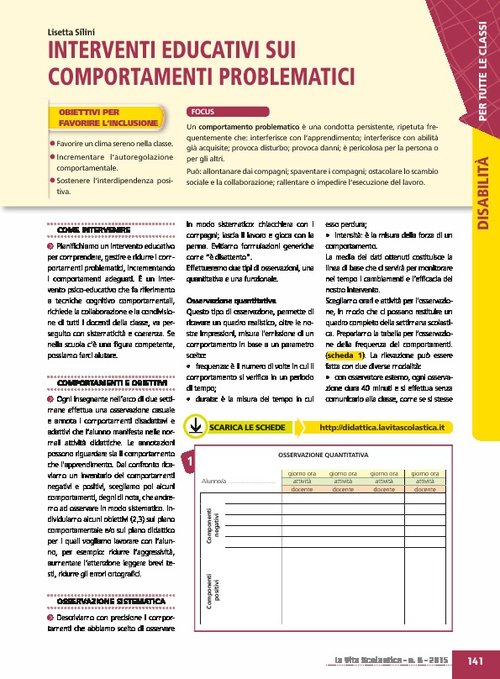 Disabilità: Interventi educativi su comportamenti problematici | Giunti Scuola