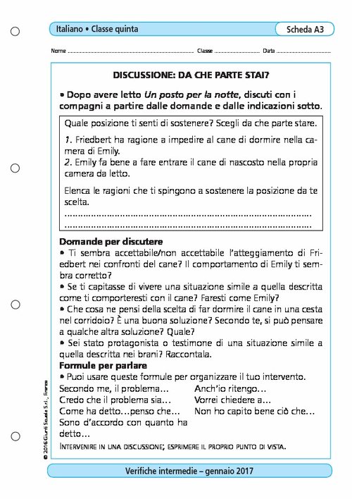 Discussione: da che parte stai? | Giunti Scuola Discussione: da che parte stai? | Giunti Scuola