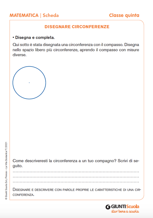 Disegnare circonferenze | Giunti Scuola Disegnare circonferenze | Giunti Scuola