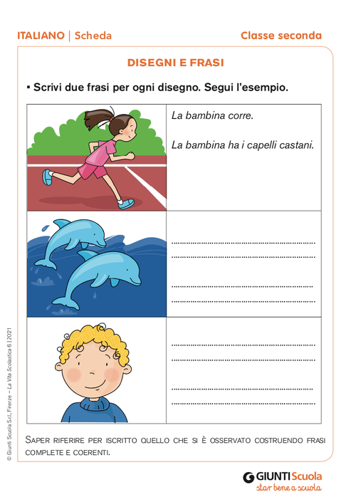 Disegni e frasi | Giunti Scuola Disegni e frasi | Giunti Scuola