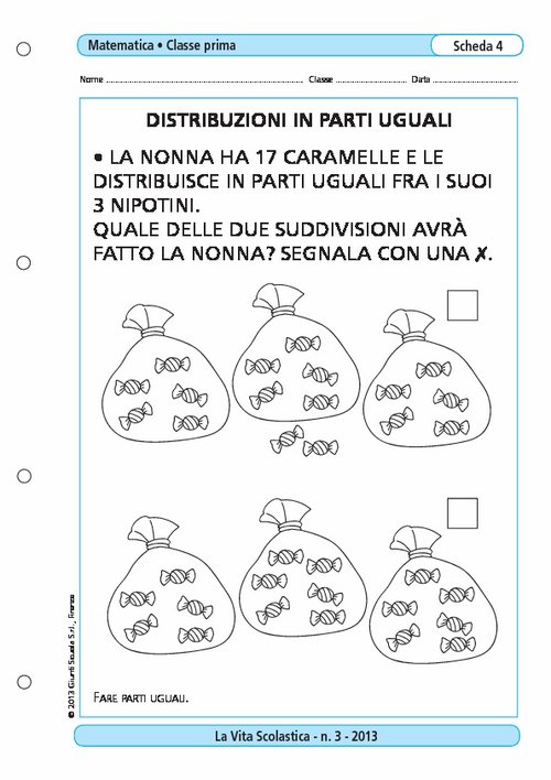 Distribuzioni in parti uguali | Giunti Scuola Distribuzioni in parti uguali | Giunti Scuola