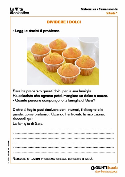 Dividere i dolci | Giunti Scuola Dividere i dolci | Giunti Scuola