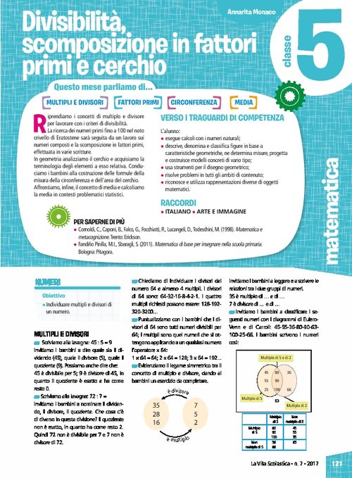 Divisibilità, scomposizione in fattori primi e cerchio | Giunti Scuola Divisibilità, scomposizione in fattori primi e cerchio | Giunti Scuola