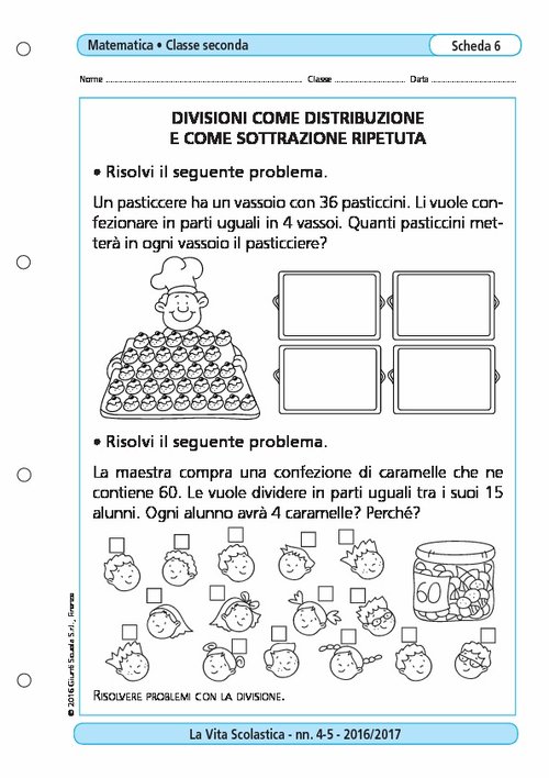 Divisioni come distribuzione e come sottrazione ripetuta | Giunti Scuola Divisioni come distribuzione e come sottrazione ripetuta | Giunti Scuola