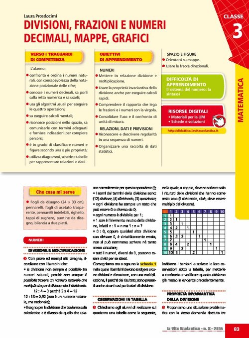 Divisioni, frazioni e numeri decimali, mappe, grafici | Giunti Scuola Divisioni, frazioni e numeri decimali, mappe, grafici | Giunti Scuola