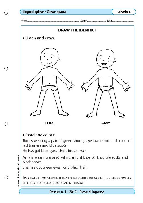 Draw the identikit | Giunti Scuola Draw the identikit | Giunti Scuola