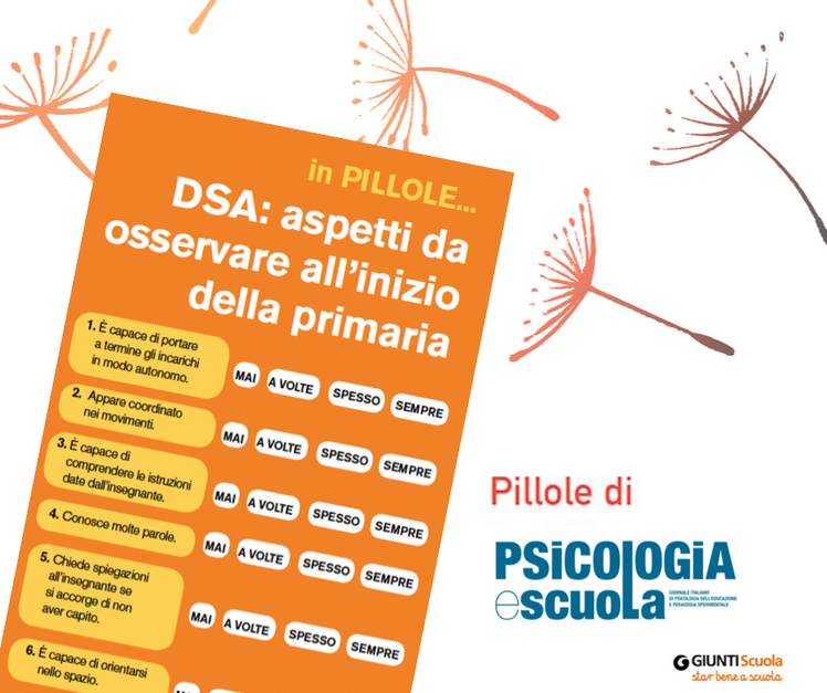 DSA, cosa osservare - “Pillole” per star bene a scuola | Giunti Scuola