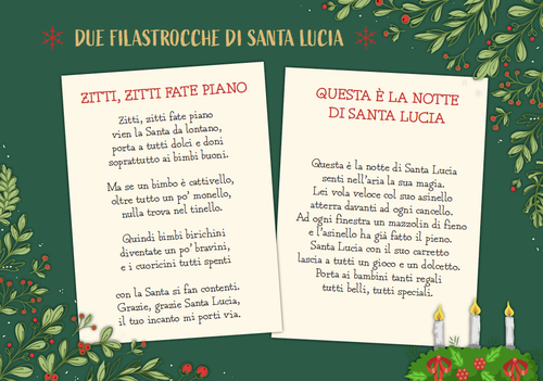 Due filastrocche per Santa Lucia | Giunti Scuola