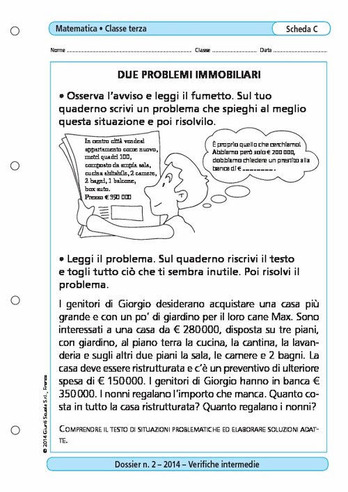 Due problemi immobiliari | Giunti Scuola Due problemi immobiliari | Giunti Scuola