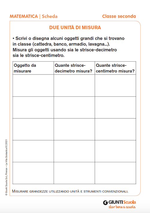 Due unità di misura | Giunti Scuola Due unità di misura | Giunti Scuola