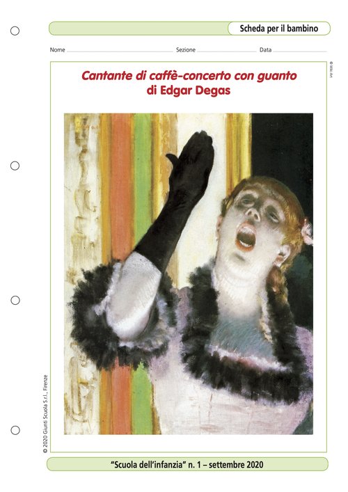 Edgar Degas, Cantante di caffè-concerto con guanto | Giunti Scuola