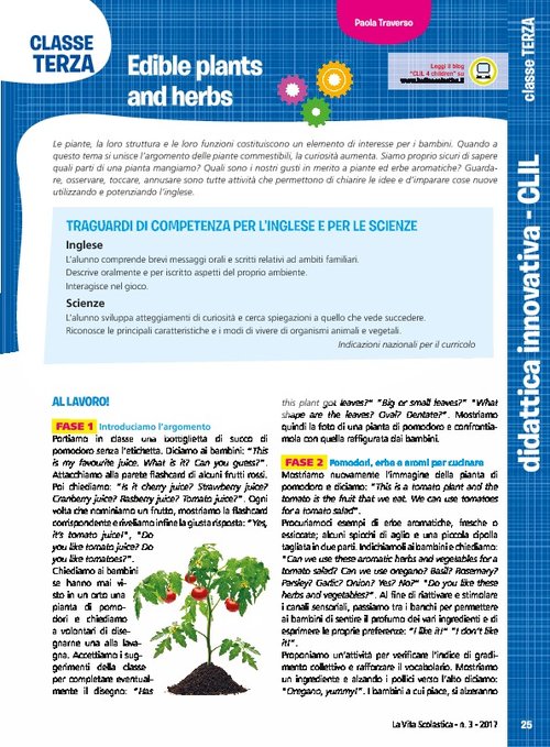 Edible plants and herbs | Giunti Scuola Edible plants and herbs | Giunti Scuola