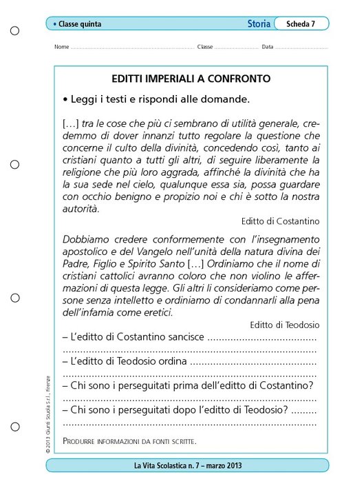 Editti imperiali a confronto | Giunti Scuola Editti imperiali a confronto | Giunti Scuola