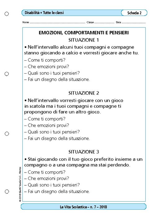 Emozioni, comportamenti e pensieri | Giunti Scuola Emozioni, comportamenti e pensieri | Giunti Scuola