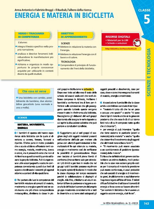 Energia e materia in bicicletta | Giunti Scuola Energia e materia in bicicletta | Giunti Scuola