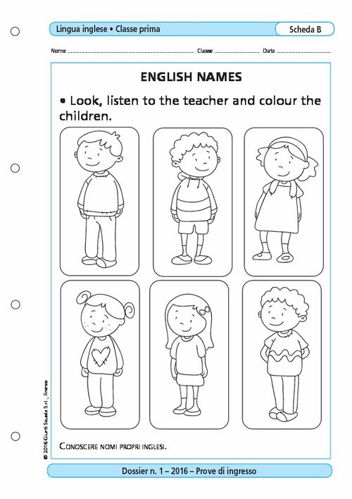 English names | Giunti Scuola English names | Giunti Scuola