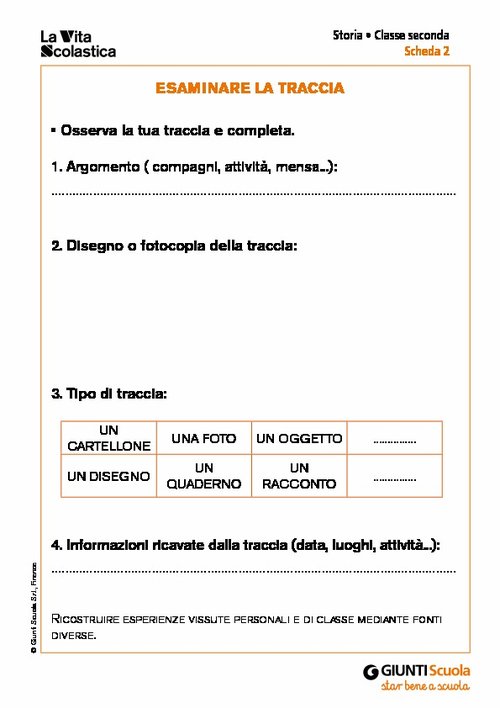 Esaminare la traccia | Giunti Scuola Esaminare la traccia | Giunti Scuola