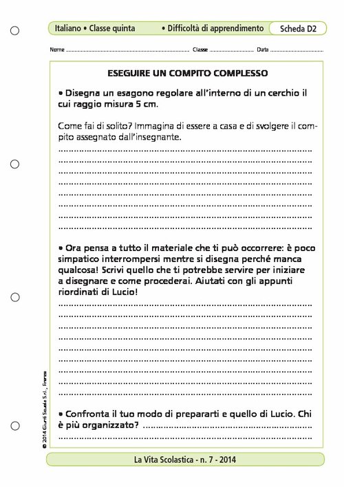 Eseguire un compito complesso | Giunti Scuola Eseguire un compito complesso | Giunti Scuola