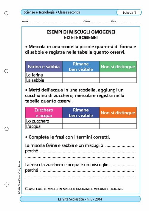 Esempi di miscugli omogenei ed eterogenei | Giunti Scuola Esempi di miscugli omogenei ed eterogenei | Giunti Scuola