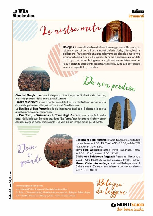 Esempio di un volantino per un viaggio di istruzione | Giunti Scuola