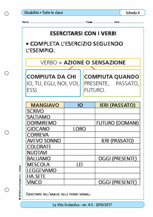 Esercitarsi con i verbi | Giunti Scuola Esercitarsi con i verbi | Giunti Scuola