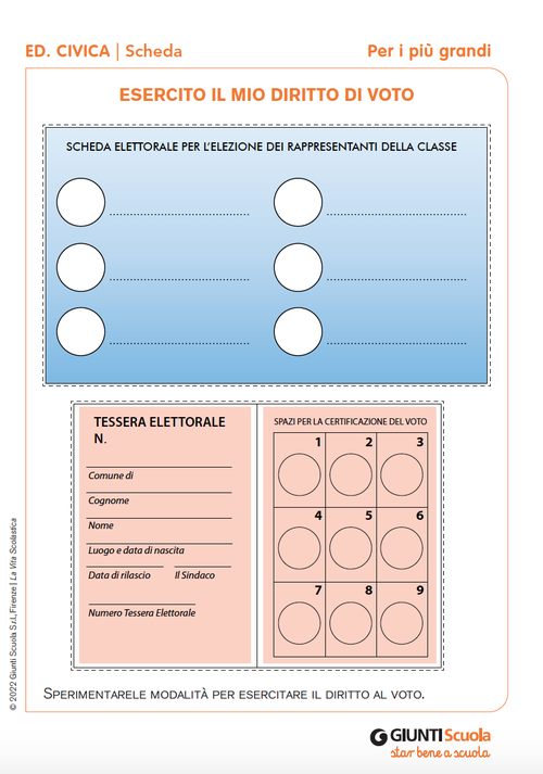 Esercito il mio diritto di voto | Giunti Scuola Esercito il mio diritto di voto | Giunti Scuola