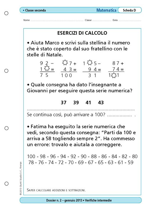 Esercizi di calcolo | Giunti Scuola Esercizi di calcolo | Giunti Scuola