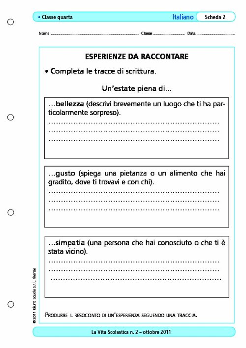 Esperienza da raccontare | Giunti Scuola Esperienza da raccontare | Giunti Scuola