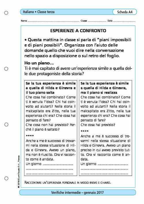 Esperienze a confronto | Giunti Scuola